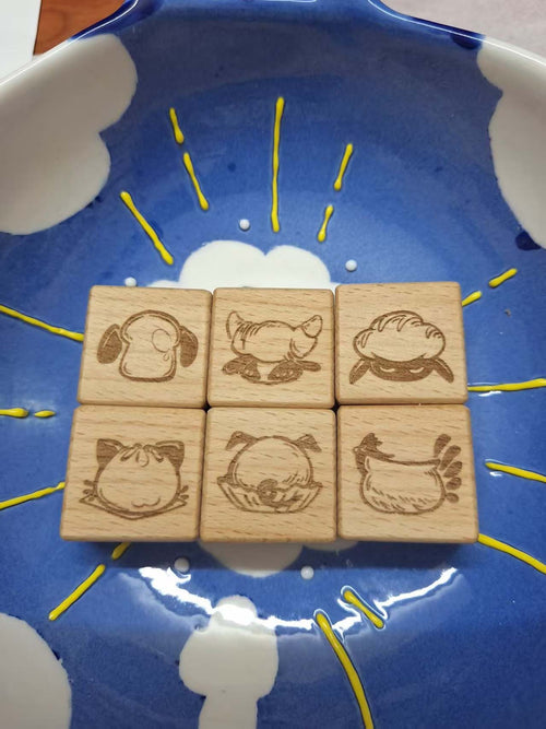 Cat Bun Rubber Stamp 猫咪包