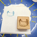 Chicken Dumpling Rubber Stamp 饺子鸡